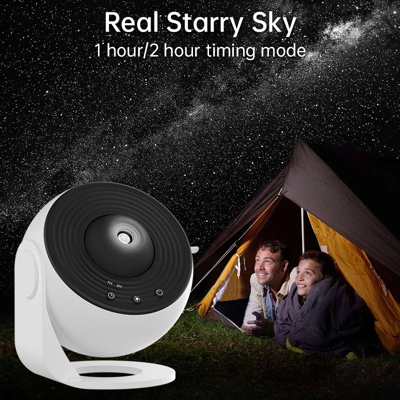 Rotating galaxy projector bedroom night light stars aesthetic