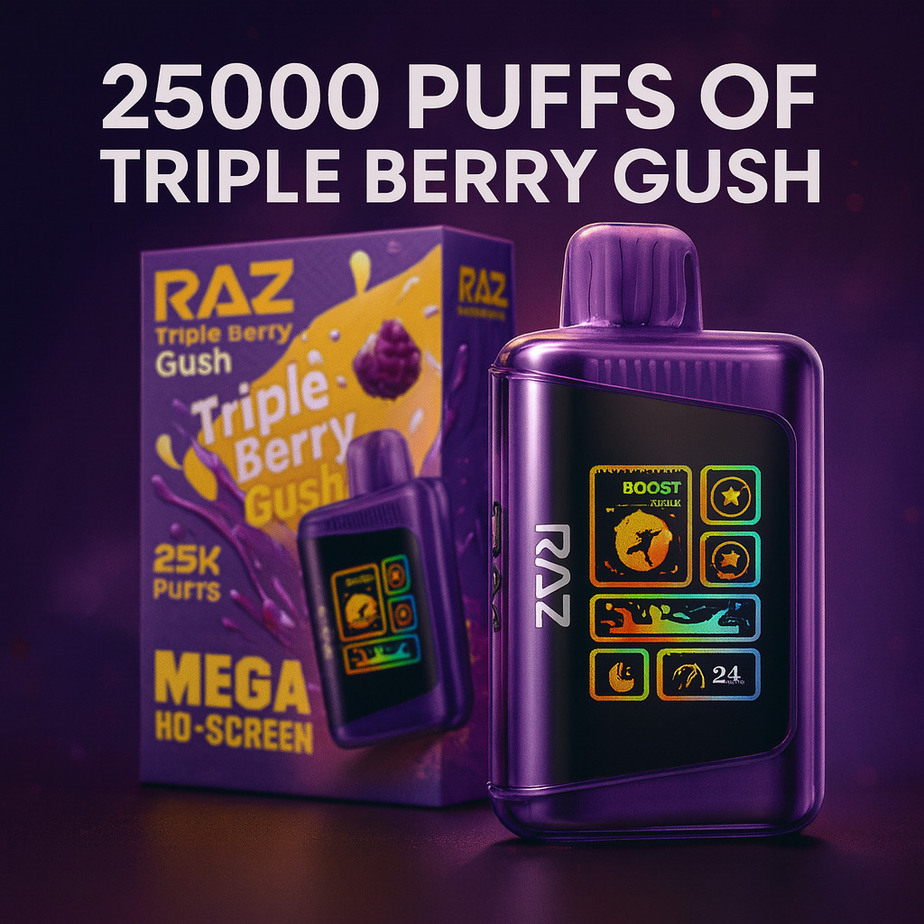RAZ LTX 25000 Triple Berry Gush Disposable Vape 25K Puffs Rechargeable - Hemp Vape Cloud Culture