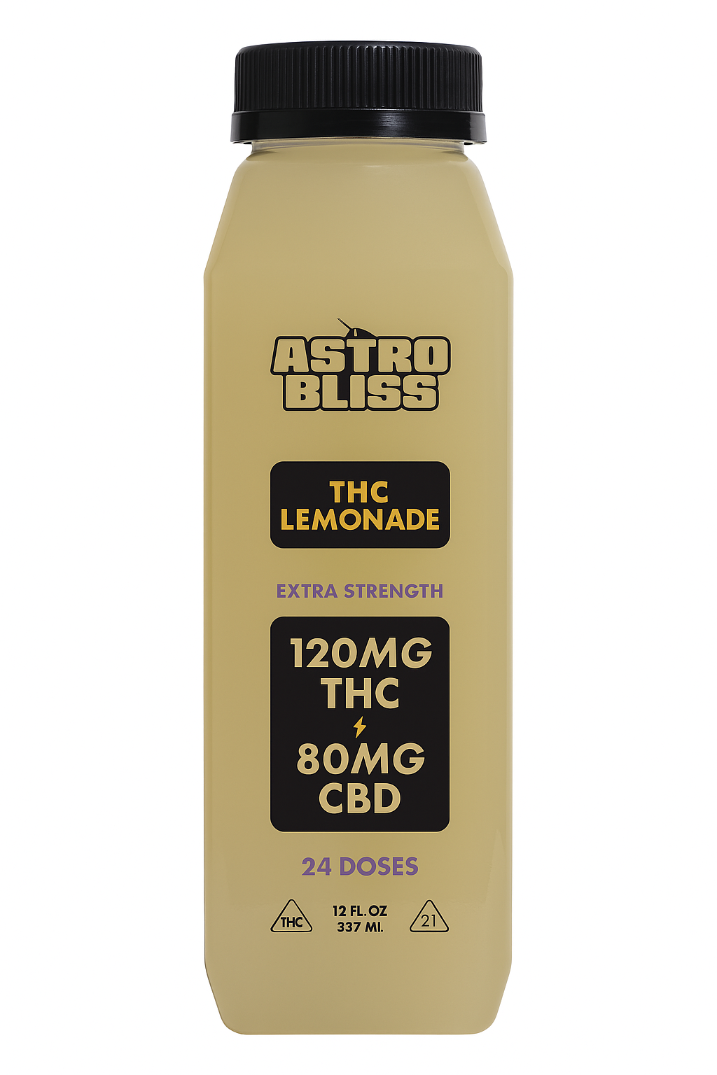 Astro Bliss Lemonade – 120mg THC | Extra Strength Fast-Acting Cannabis Beverage