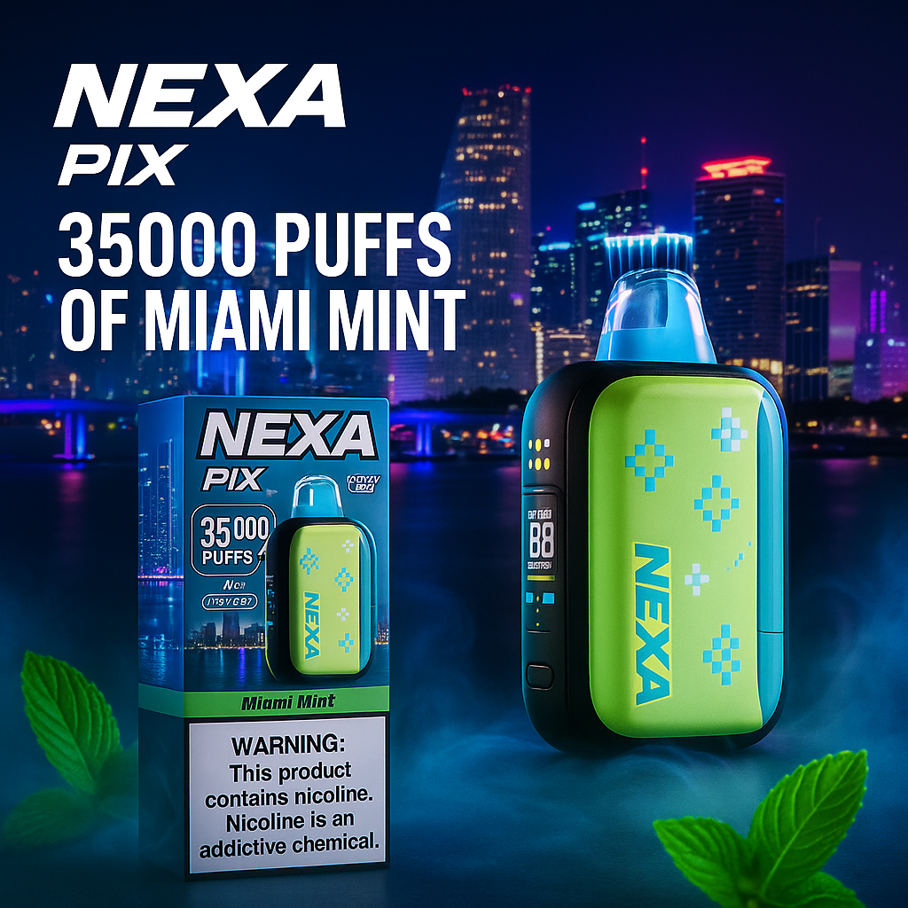NEXA PIX 35000 Puffs Miami Mint | Rechargeable Dual Mode Disposable Vape