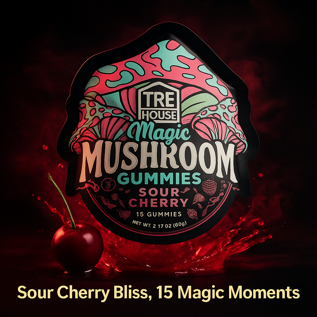 TRE House Sour Cherry Magic Mushroom Gummies 15ct - Buy Legal Psychoactive