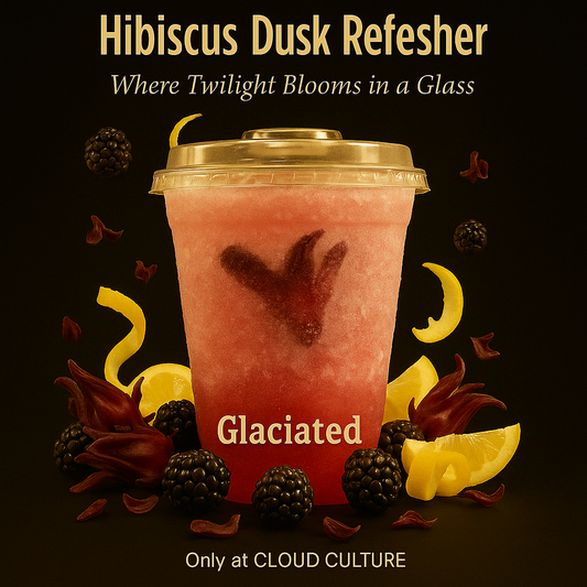 Hibiscus Dusk Refresher Artisan Twilight Berry Luminous Signature 20oz Cloud Culture St Pete - side view