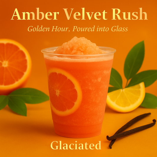 Amber Velvet Rush Blood Orange Vanilla Lemon 20oz Cloud Culture Custom Refresher Cloud Culture St Pete - side view