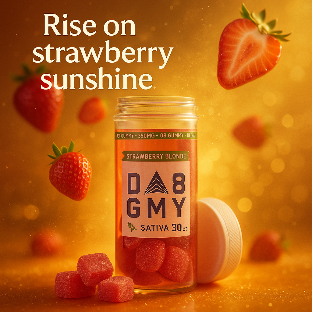 Strawberry Blonde Delta-8 Gummies — 750mg Sativa Edibles by A Gift From Nature | 30ct