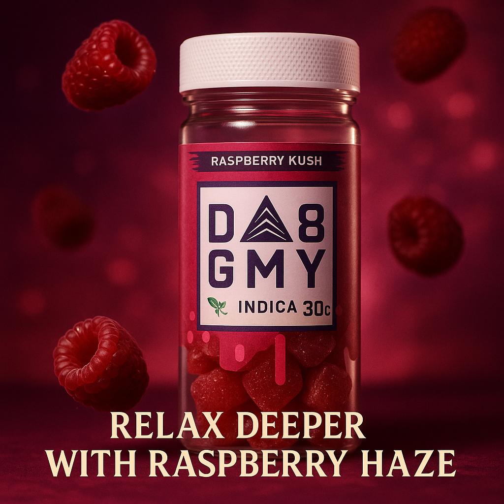 Raspberry Kush Delta-8 Indica Gummies – 750mg Premium Relaxation | Nationwide