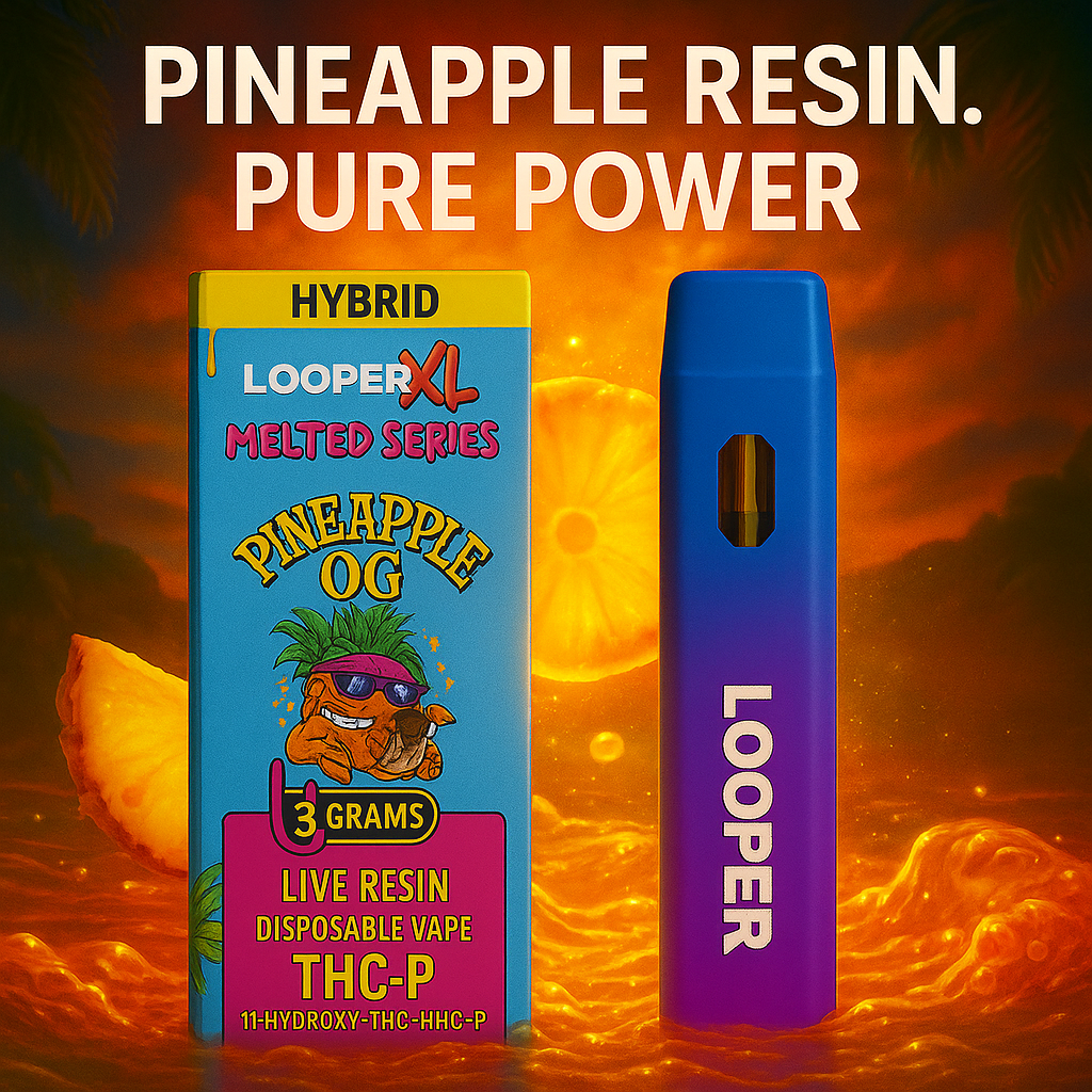 High-Potency Looper Melted THCP Pineapple OG Live Resin 3G | Award-Winning