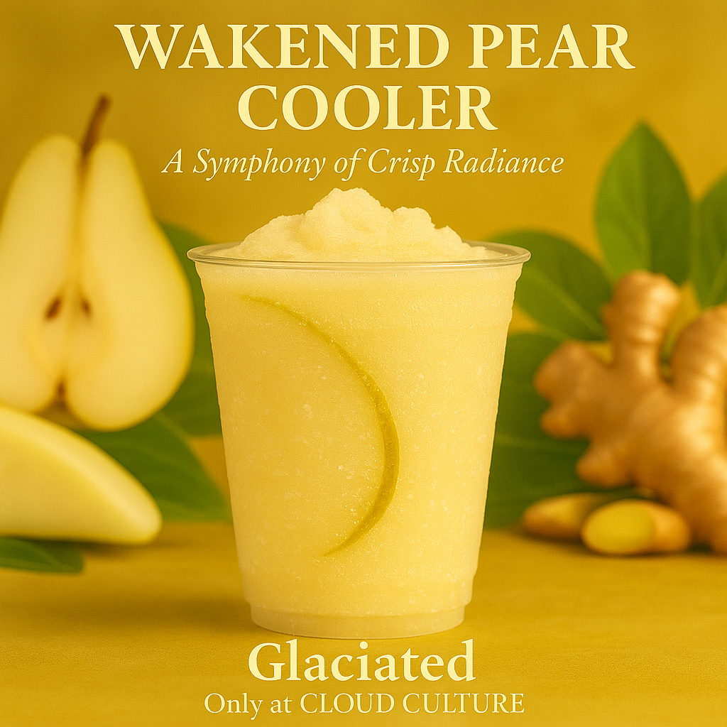 Wakened Pear Cooler – Crisp Orchard Ginger Shrub 20oz | Cloud Culture Custom Refresher