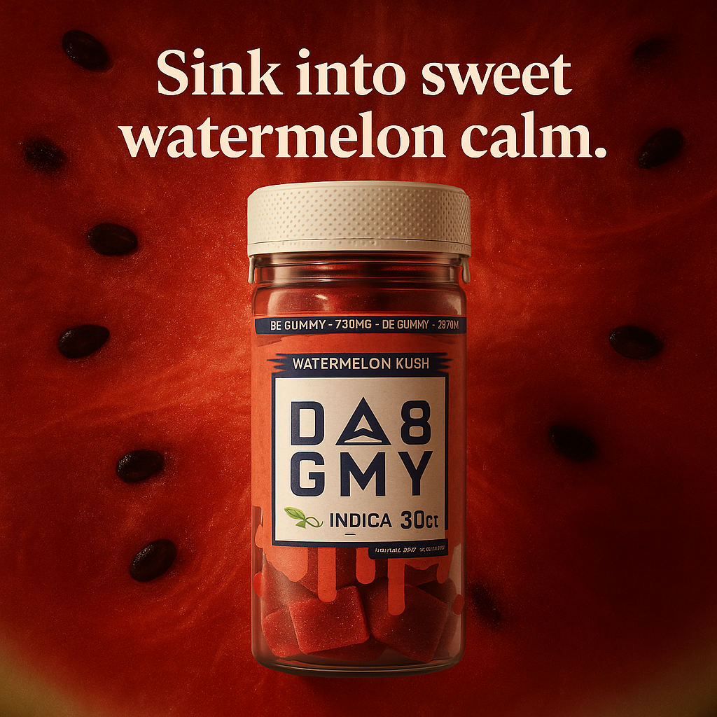 Watermelon Kush Delta-8 Gummies — 750mg Indica Edibles by A Gift From Nature | 30ct