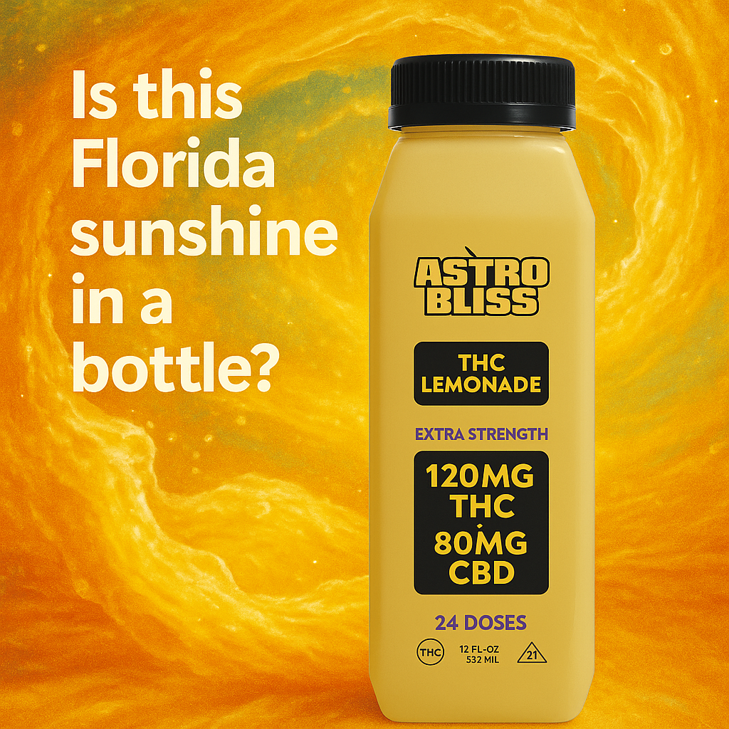 Astro Bliss Lemonade – 120mg THC | Extra Strength Fast-Acting Cannabis Beverage