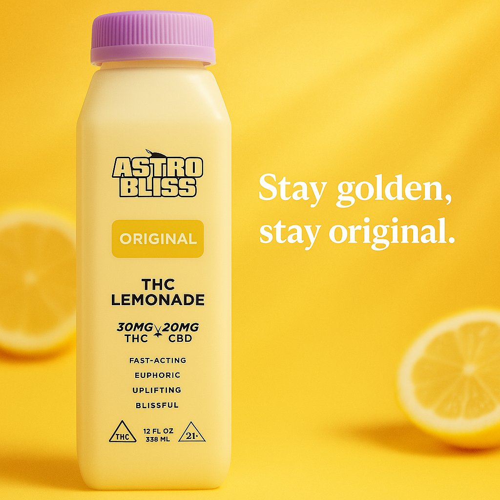 Astro Bliss Original Lemonade – 30mg THC | Fast-Acting Cannabis Beverage
