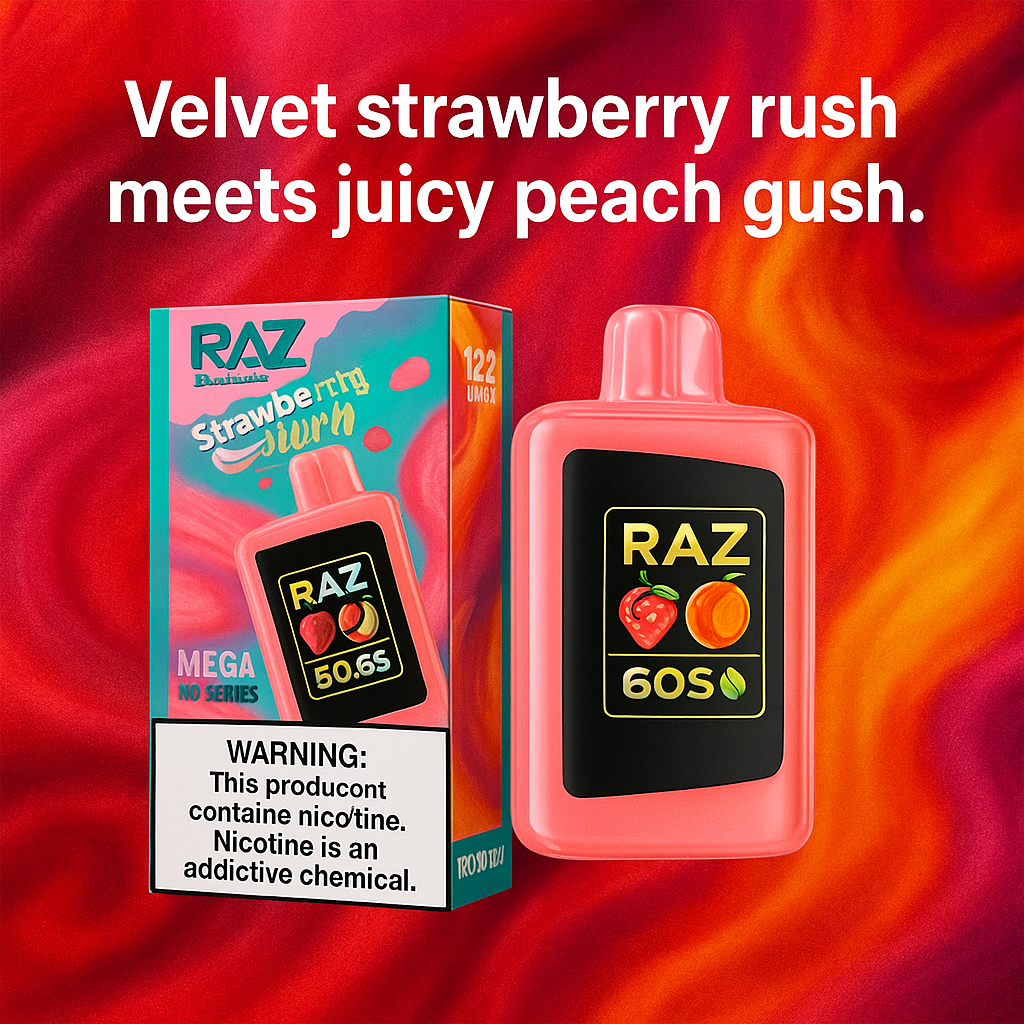RAZ LTX Strawberry Peach Gush Disposable Vape - Premium Gush Edition 25000 Puff | Cloud Culture