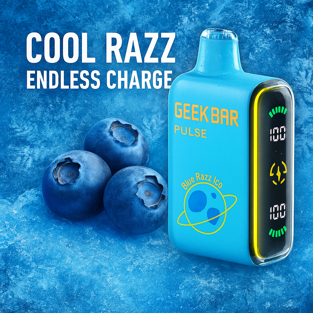 Geek Bar Pulse Blue Razz Ice - 15000 Puffs Premium Disposable | Cloud Culture