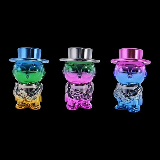 Morty Chrome Herb Grinder 4-Piece Sculpted Toy-Inspired Design Grinders by Golden Door Cloud Culture St Pete - side view