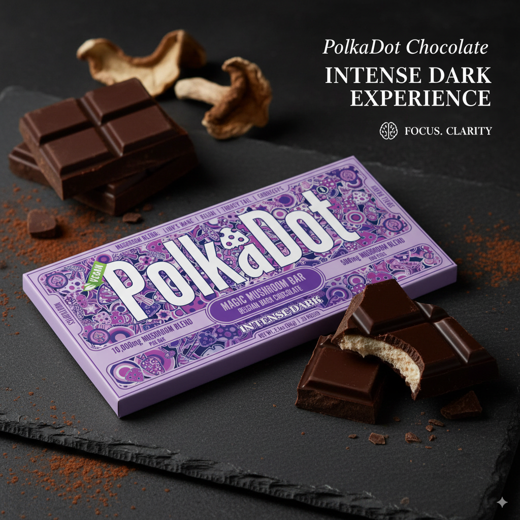 PolkaDot Chocolate Intense Dark | Buy 10,000mg Gourmet Mushroom Chocolate Bar