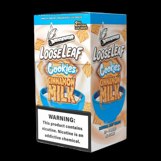 LooseLeaf x Cookies Cinnamon Milk Wraps Sweet Cinnamon Creamy Milk Flavor by Golden Door Cloud Culture St Pete - side view