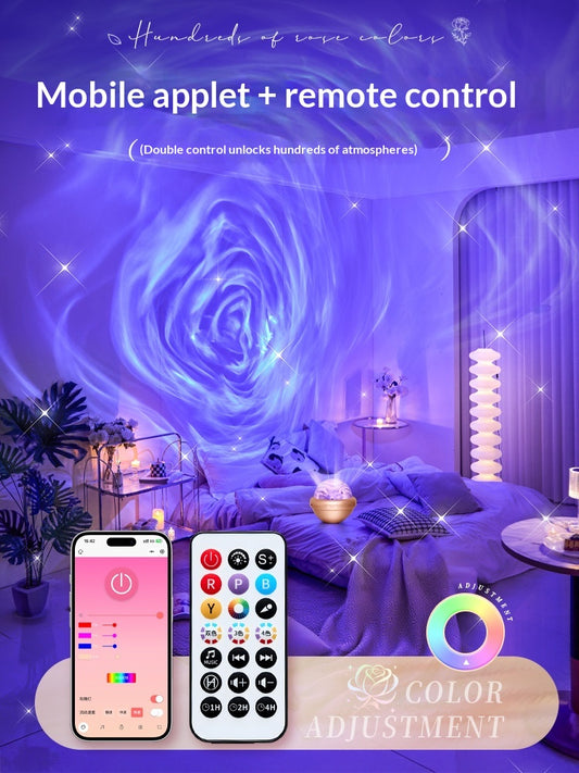 Rose Starlight Lamp Atmosphere Projector Lighting Cloud Culture St Pete - side view