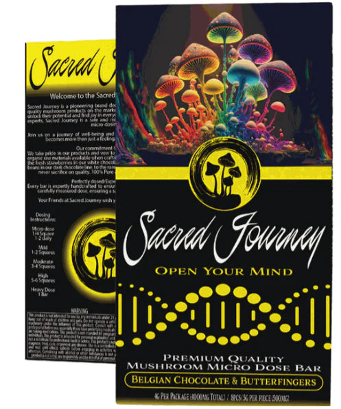 Buy Sacred Journey Mushroom Chocolate Bar – Belgian Chocolate & English Toffee | 4 g Microdose Edible