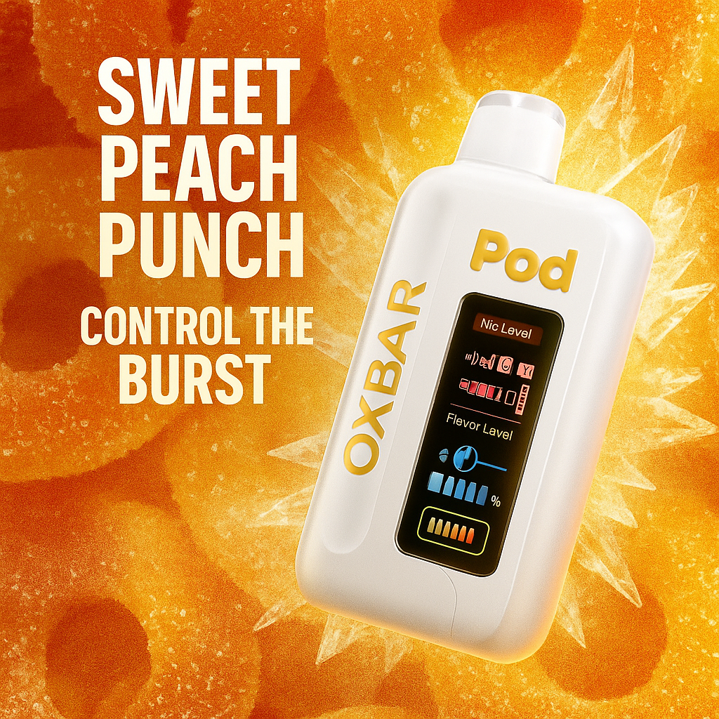 Peach Ringz – OXBAR Nic Switch 35K Puff Disposable Vape w/ Adjustable Nicotine & Flavor Control