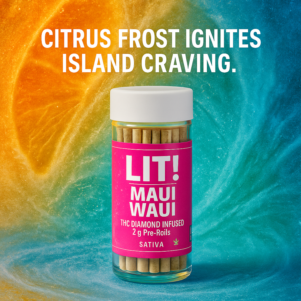 LIT THC Diamond 2 g Pre-Rolls – Maui Waui (Sativa, Liquid Diamonds Infused)