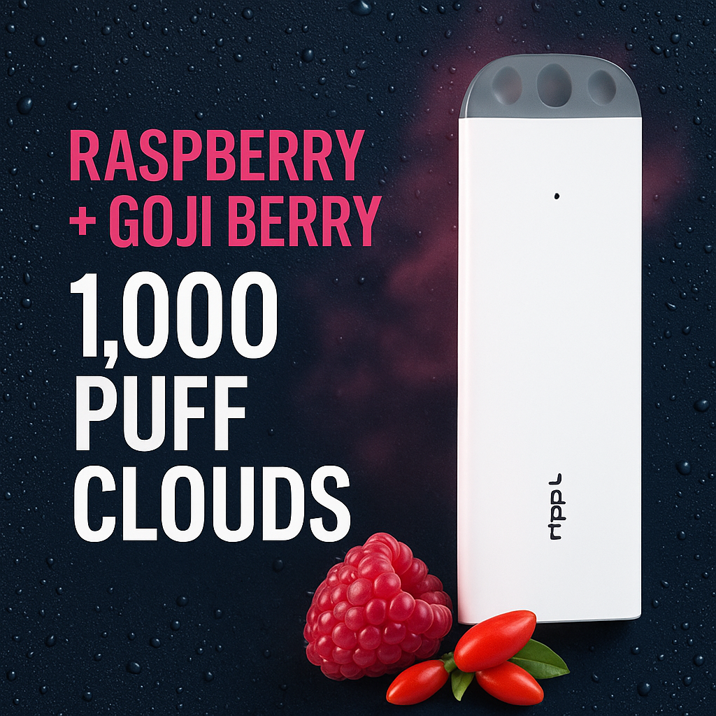 Ripple+ CHARM – Raspberry Vape | Sweet Nicotine‑Free Botanical Vapor
