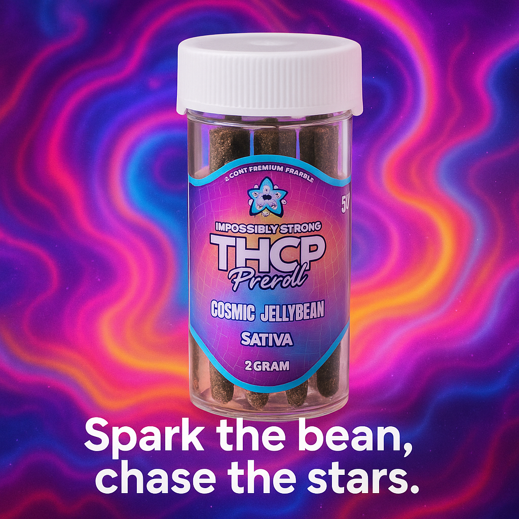 Cosmic Jellybean THC-P Preroll – Astro Eight 2GRM Premium Sativa | Energizing Cannabis