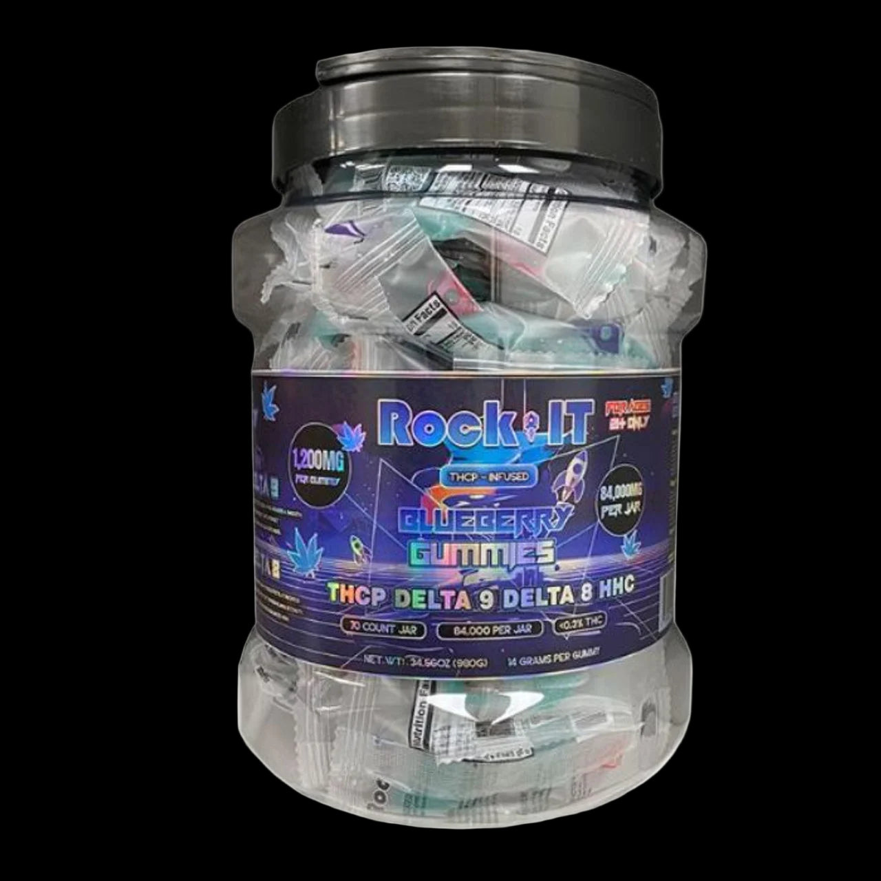 Rock It Duo Pack Gummies – 1,200mg THC-P + Delta-9 + Delta-8 + HHC