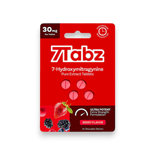 Buy 7Tabz Berry Kratom Tablets – 30mg 7‑Hydroxy (4‑Count) | Fast-Acting, Potent Chewables