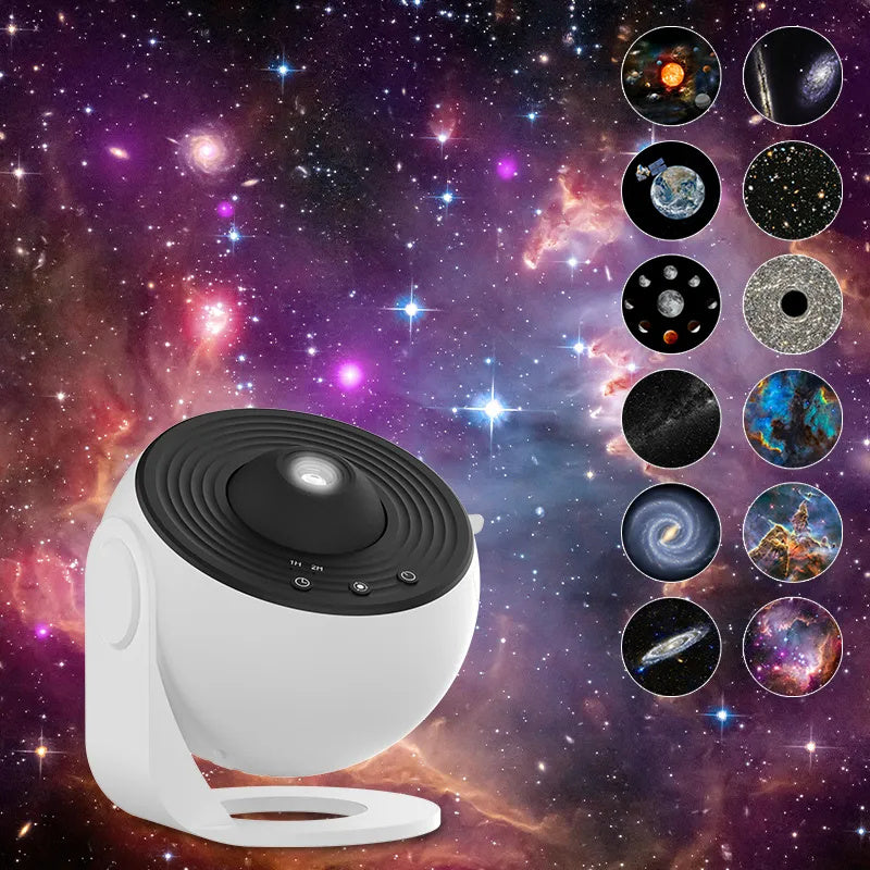 Rotating galaxy projector bedroom night light stars aesthetic