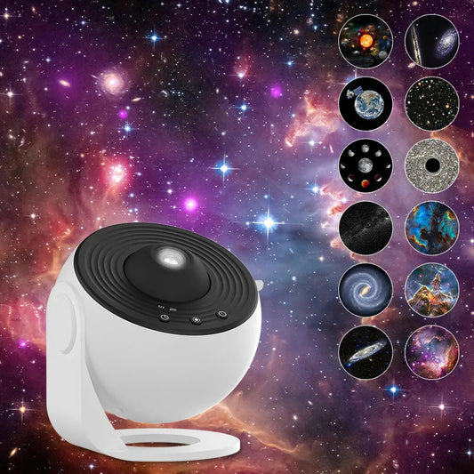 Rotating galaxy projector bedroom night light stars aesthetic