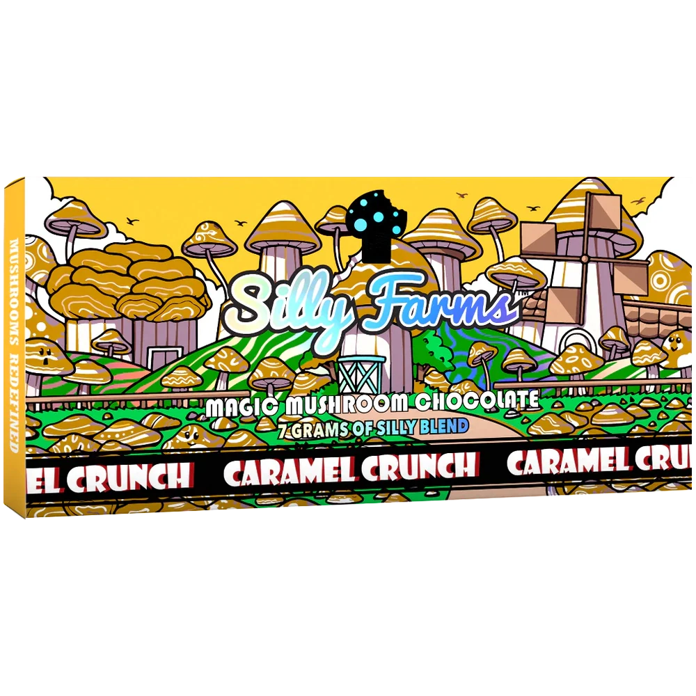 Caramel Mushroom Chocolate Bar – Silly Farms Caramel Crunch