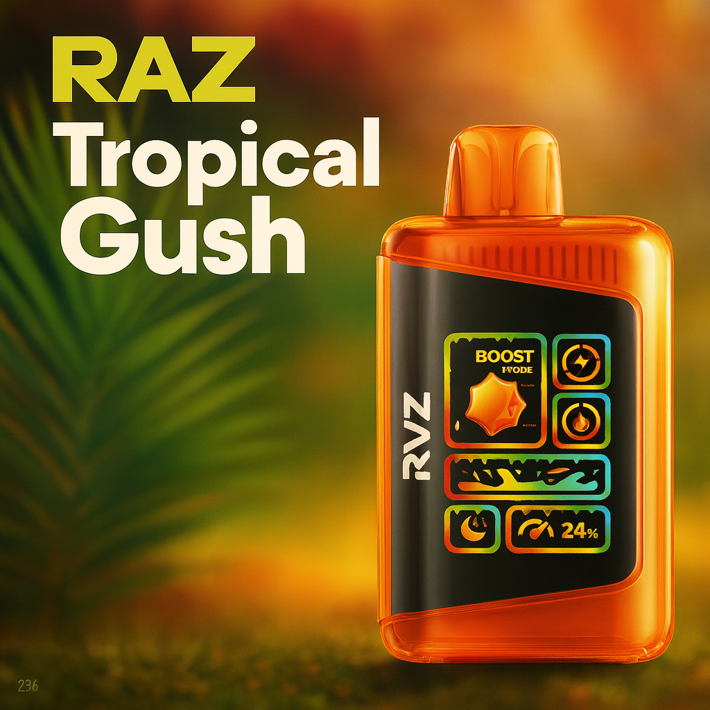RAZ Tropical Gush - Gush Edition Disposable Vape  25000 Puffs Rechargeable - Hemp Vape Cloud Culture