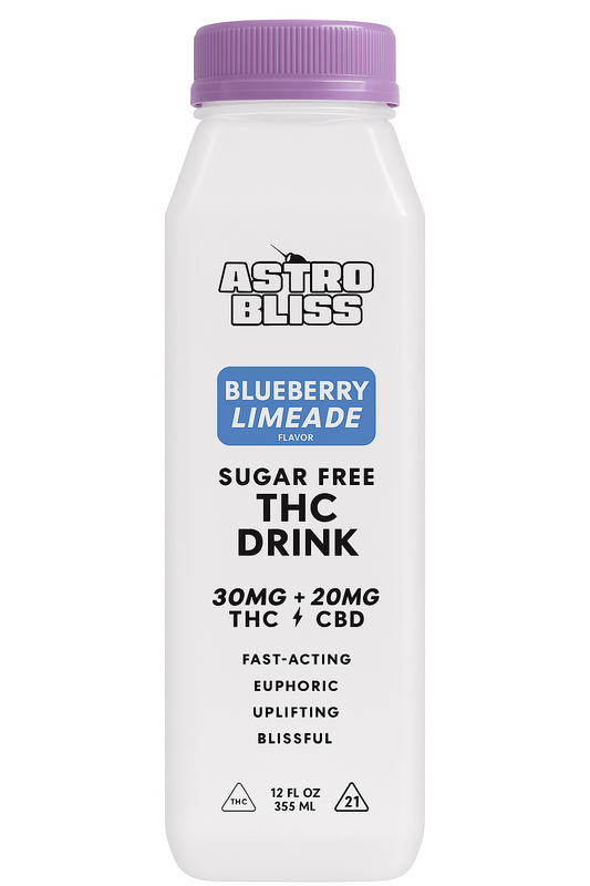 Astro Bliss Blueberry Limeade – 30mg THC + 20mg CBD Nano-Infused Lemonade