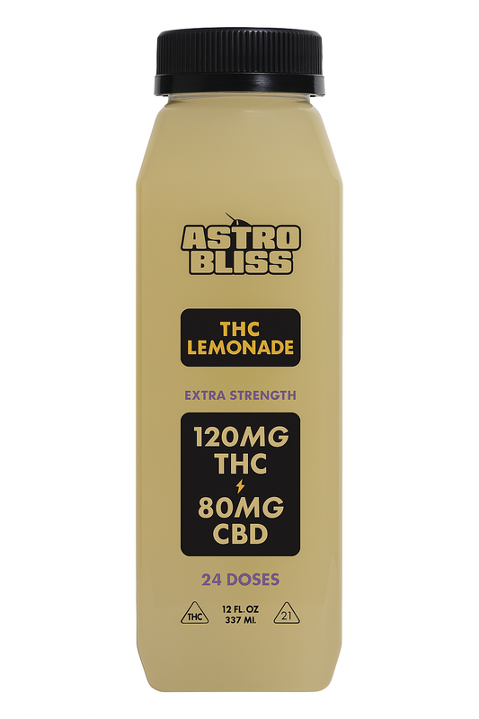 Astro Bliss Lemonade – 120mg THC | Extra Strength Fast-Acting Cannabis Beverage