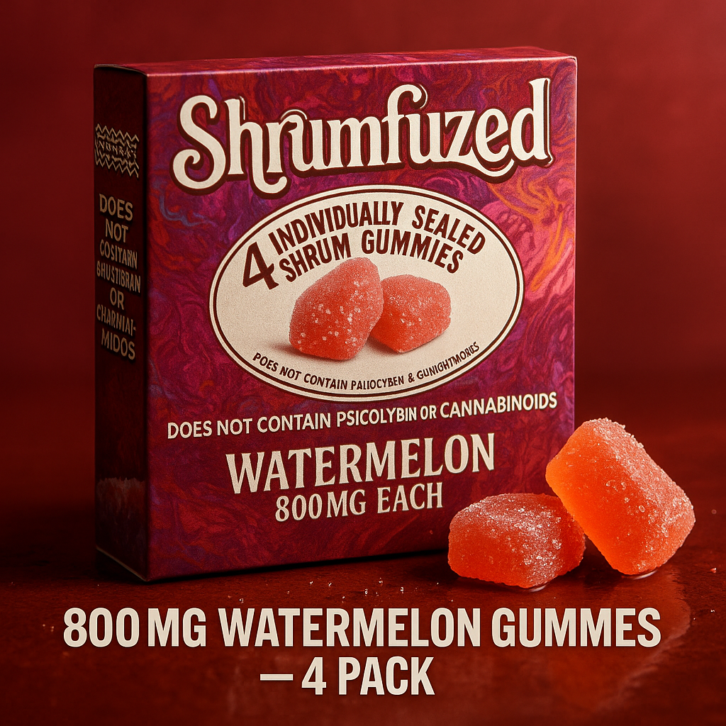 Shrumfuzed Watermelon Nootropic Mushroom Gummies 4-Pack 3200mg - Order Premium Blend