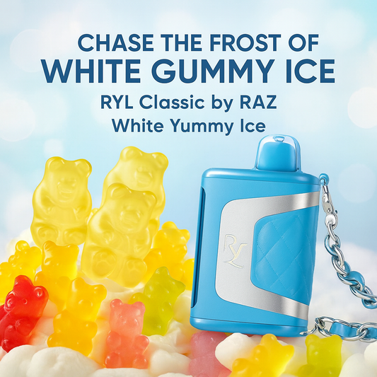 White Yummy Ice RAZ RYL Classic 35K - Premium Disposable Vape