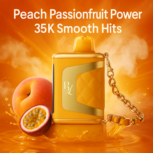 RAZ RYL Classic 35K Peach Passionfruit - 35,000 Puffs Leather Grip Vape