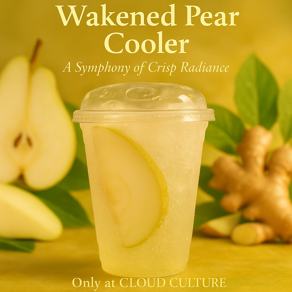 Wakened Pear Cooler – Crisp Orchard Ginger Shrub 20oz | Cloud Culture Custom Refresher