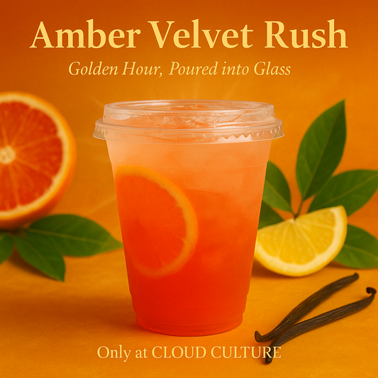 Amber Velvet Rush – Blood Orange Vanilla Lemon 20oz | Cloud Culture Custom Refresher