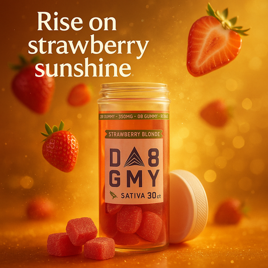 Strawberry Blonde Delta-8 Gummies — 750mg Sativa Edibles by A Gift From Nature | 30ct