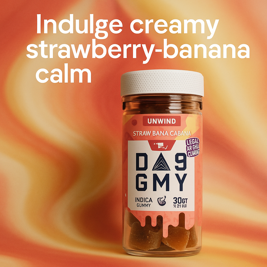 Straw Bana Cabana Delta-9 Gummies – 810mg | 30ct Indica Edibles by A Gift From Nature