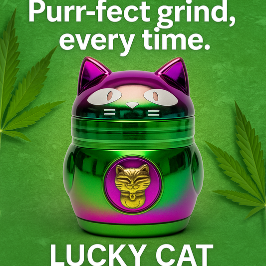 Precision-Engineered Lucky Cat Grinder 63mm Diamond-Cut Teeth | Medical-Grade