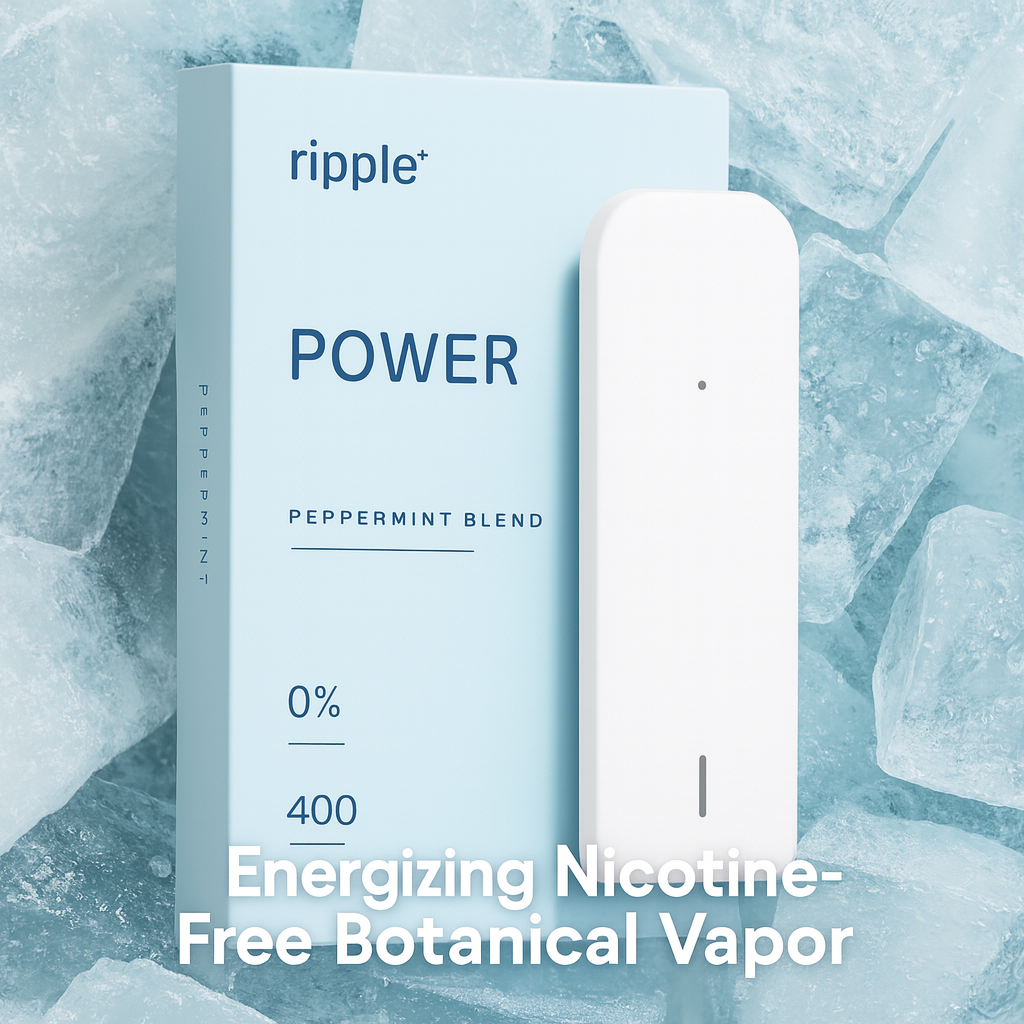 Ripple+ POWER – Peppermint Vape | Energizing Nicotine‑Free Botanical Vapor