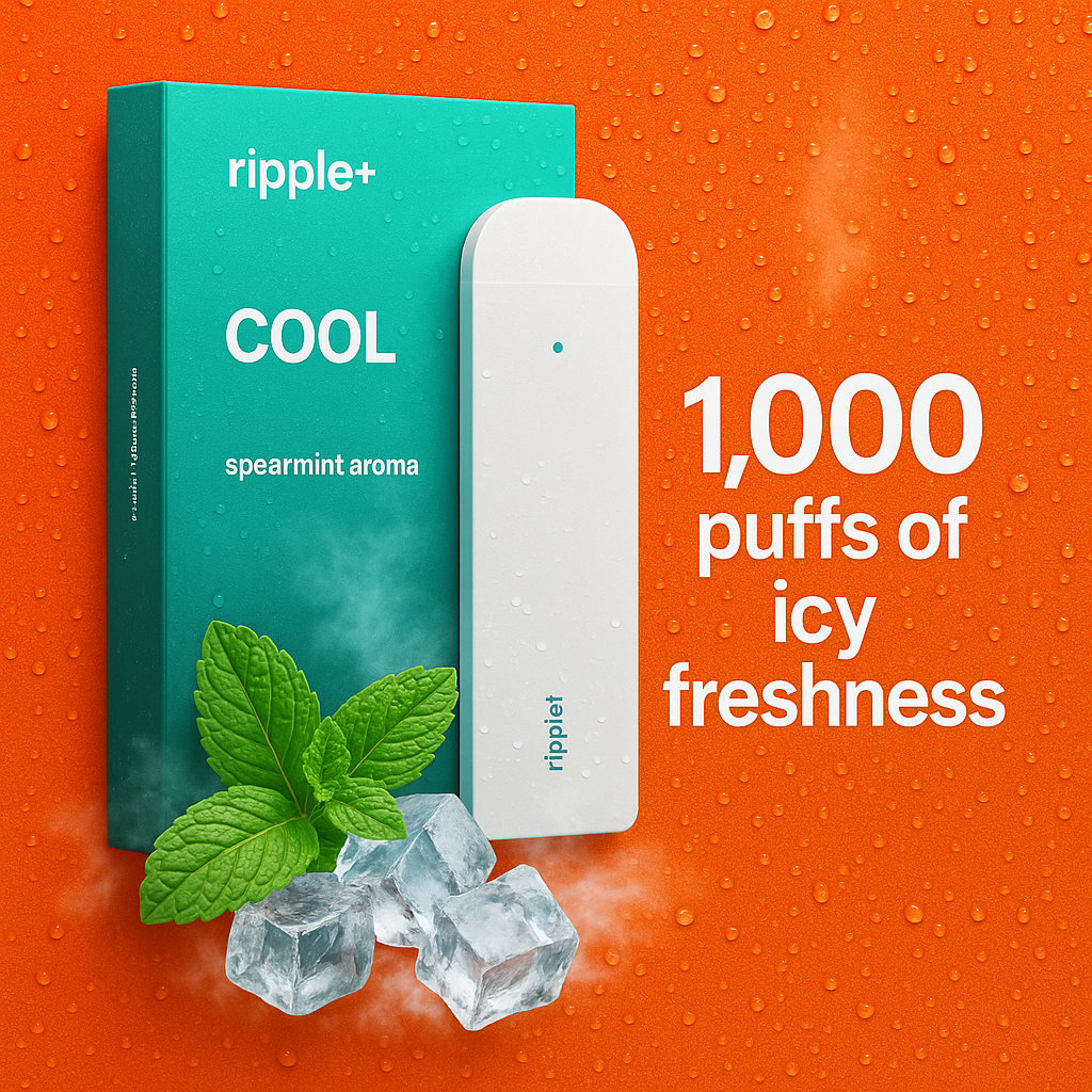 Ripple+ COOL – Spearmint Vape | Refreshing Nicotine-Free Botanical Vapor
