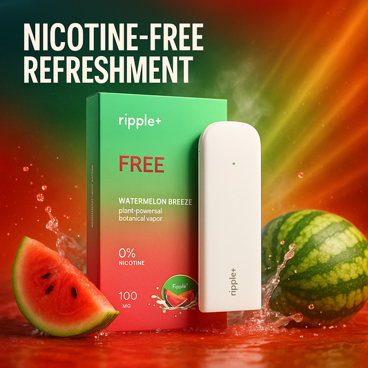 Ripple+ FREE – Watermelon Vape | Refreshing Nicotine‑Free Botanical Vapor
