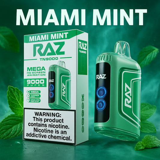 RAZ TN9000 Miami Mint – Premium Smart Display Disposable | Cloud Culture