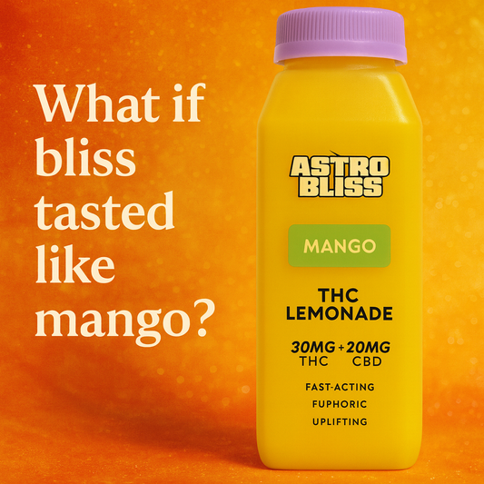 Astro Bliss Mango Lemonade – 30mg THC | Fast-Acting Cannabis Beverage