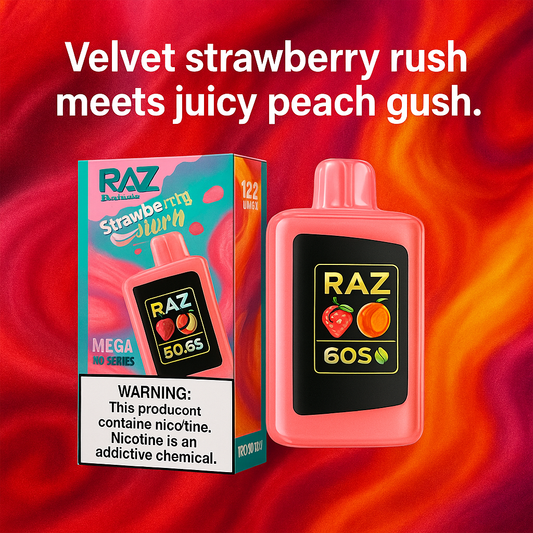 RAZ LTX Strawberry Peach Gush Disposable Vape - Premium Gush Edition 25000 Puff | Cloud Culture