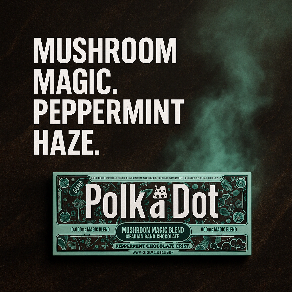 Polkadot Peppermint Chocolate Chip | Buy 10,000mg Gourmet Mushroom Chocolate Bar