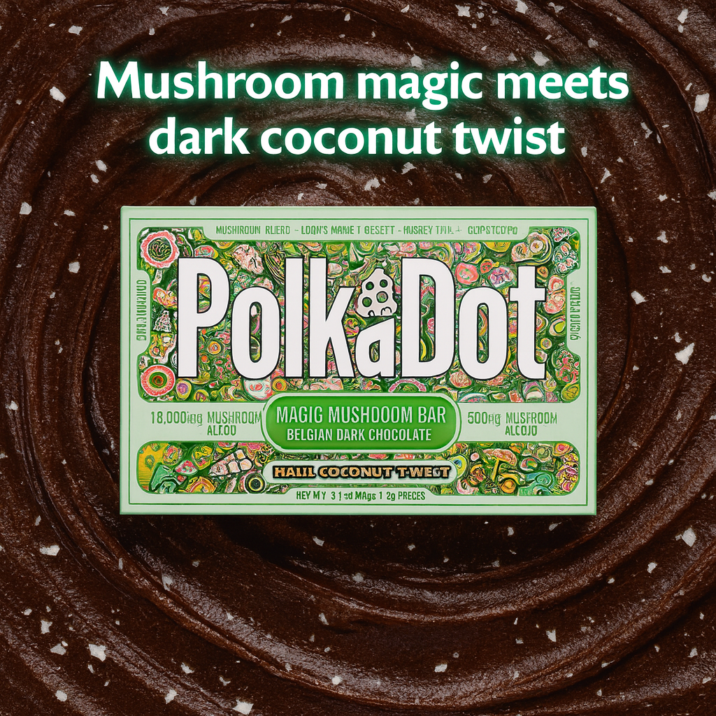 Polkadot Maui Coconut Twist | Buy 10,000mg Gourmet Mushroom Chocolate Bar