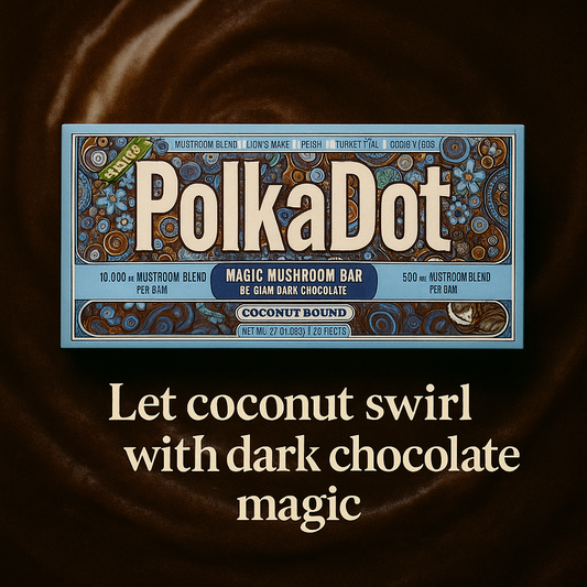 Polkadot Coconut Bound | Buy 10,000mg Gourmet Mushroom Chocolate Bar